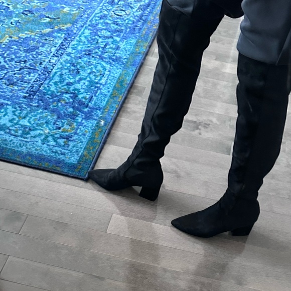 Steve Madden tall knee high boots low block heel pointy, material suede Bren 7,5 - Picture 8 of 9